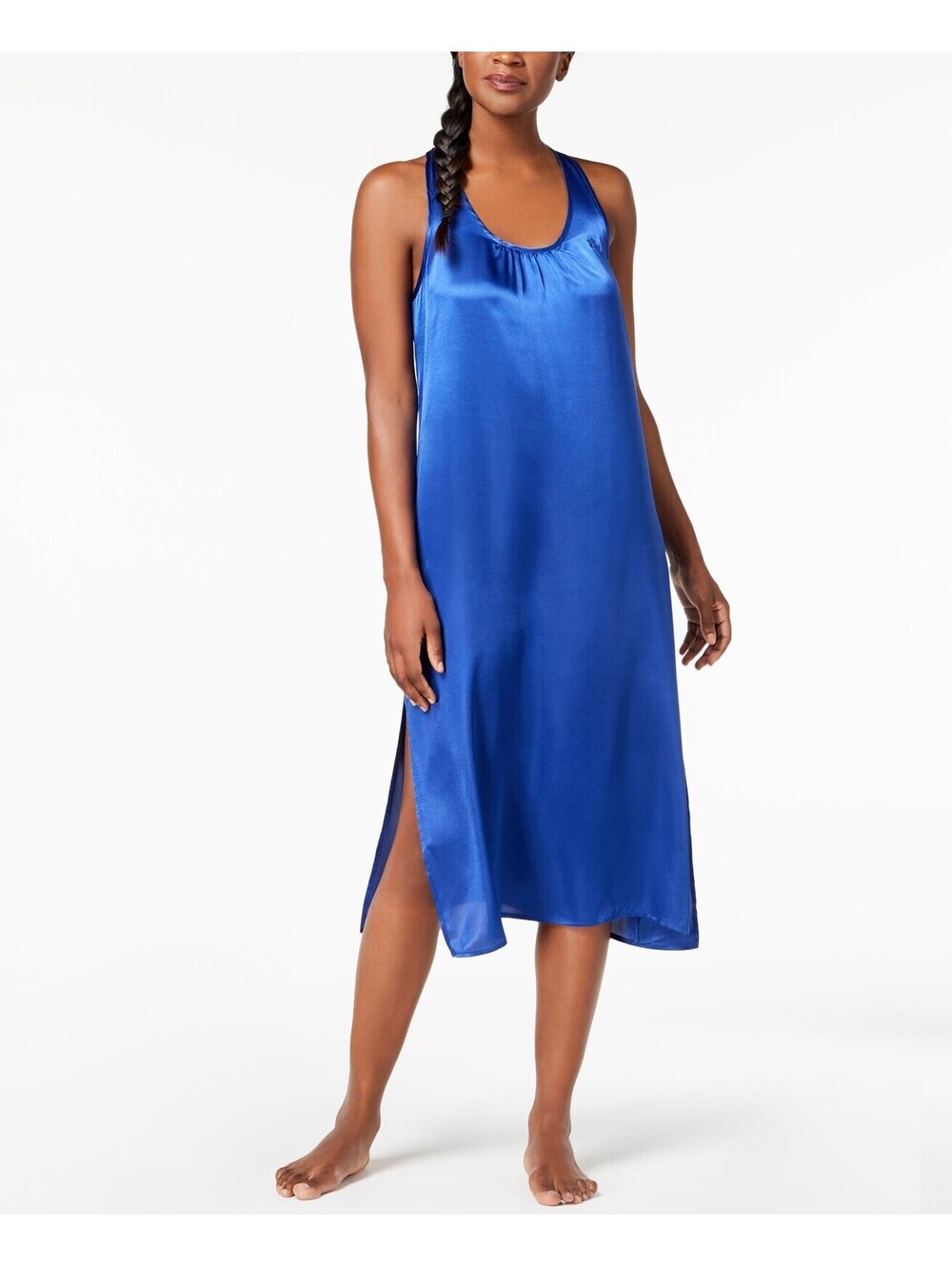 Lauren By Ralph Lauren Womens Ballet Gathered-Back Satin Gown Size S